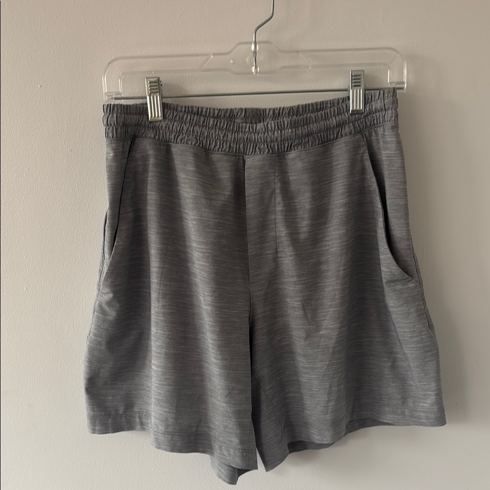 Men’s Light Grey Striped Lululemon Shorts